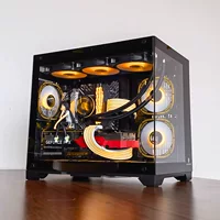 Корпус игрового ПК Seaside Mini/MATX со стеклянной боковой стенкой, водяное охлаждение 360 мм готово, компактный