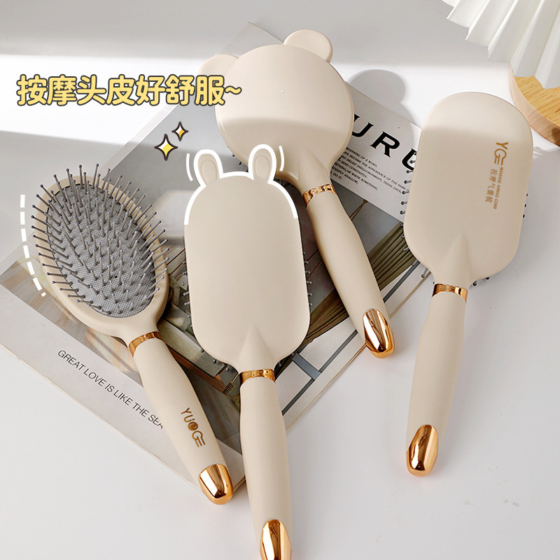 Pein de masaje de bolsa de aire para niños, pein de cabello flojo para mujeres, pein de cabello largo, pein de cabello recto casero, pein de meridiano para el cuero cabelludo