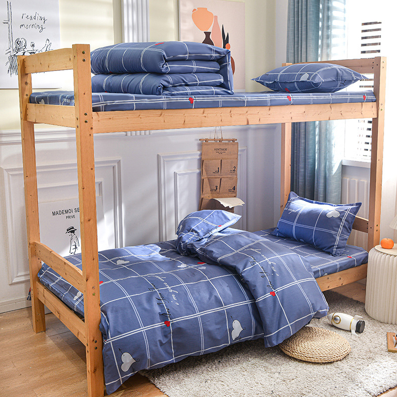 Karat Lover Biru (100% Katun 133x72) / Set tiga potong [sarung quilt 155*210, sprei 150*220, sarung bantal 48*74cm]