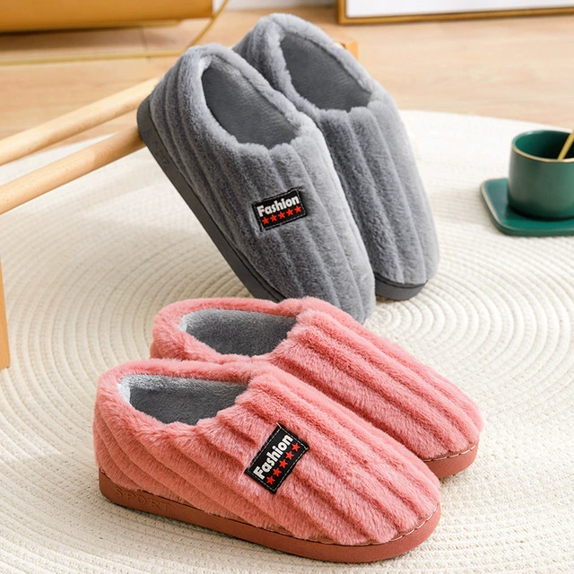 Мужские хлопковые тапочки, Мужские осенне-зимние домашние туфли на каблуке, теплая Домашняя нескользящая обувь из хлопка Мао, женская зимняя обувь