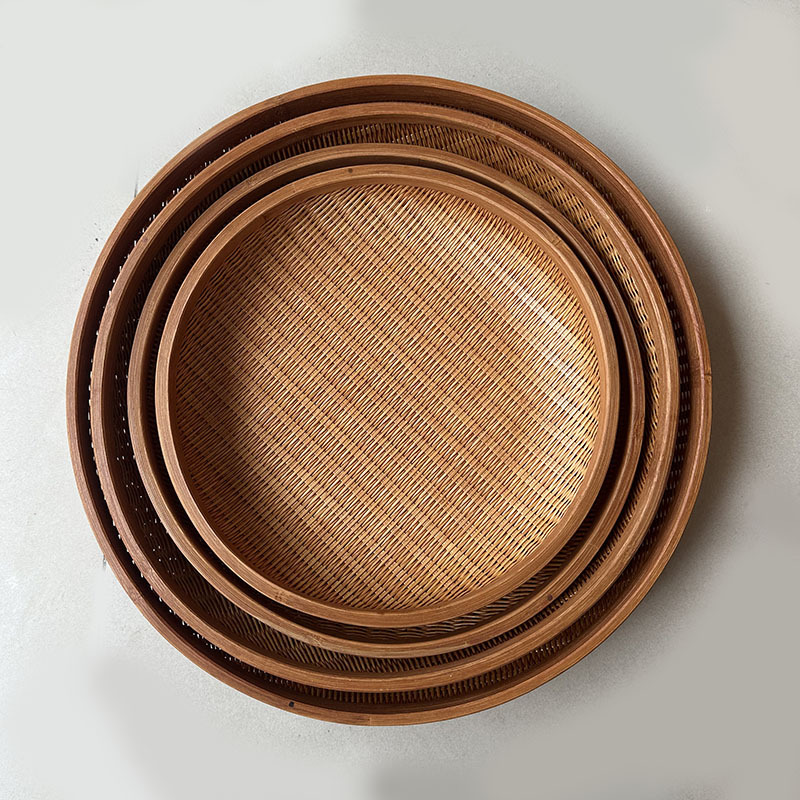 El tejido de bambú recoge cestas, platos de frutas, bocadillos de frutas, cestas de bambú finas, cestas de bambú, platos de frutas, cestas de bambú y cestas de frutas. image 8