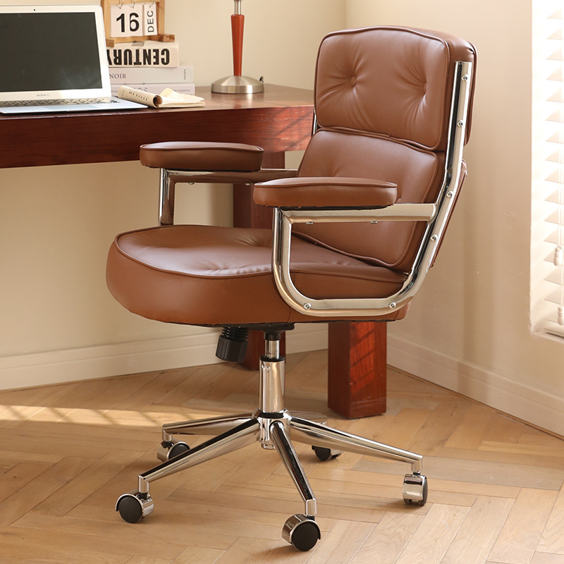 Silla de computadora de lujo ligero, silla de escritorio para el hogar, silla de tocador, cómoda sala de estudio sedentaria, silla giratoria de oficina nórdica, sofá de ocio