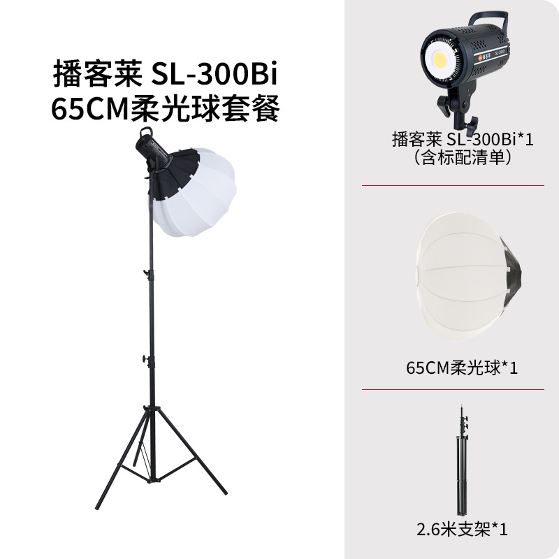 [업그레이드 모델] 이중 색온도 + 65개의 소프트 라이트 볼 + 2.6m 브래킷
