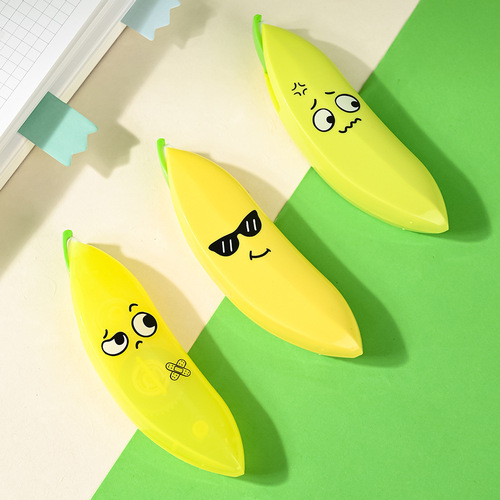Creative Banana Style Correction Belts for High-Looking Students Homework Correction Belts for Back-to-School Season Stationery Correction Belts Wholesale