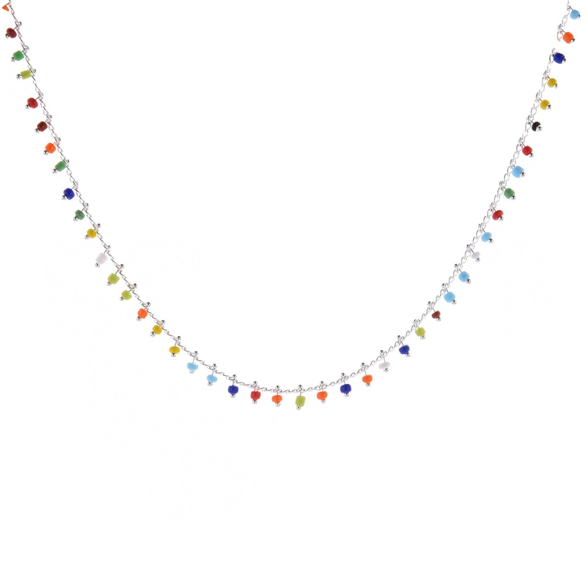 Girocollo boho in perline acriliche collana artigianale donna_voghion.com