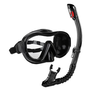 WAVE Professional High-definition Large-frame Two-piece Submersible Goggles Anti-choking Water Breathing Tube Snorkeling Floating Diving Mask