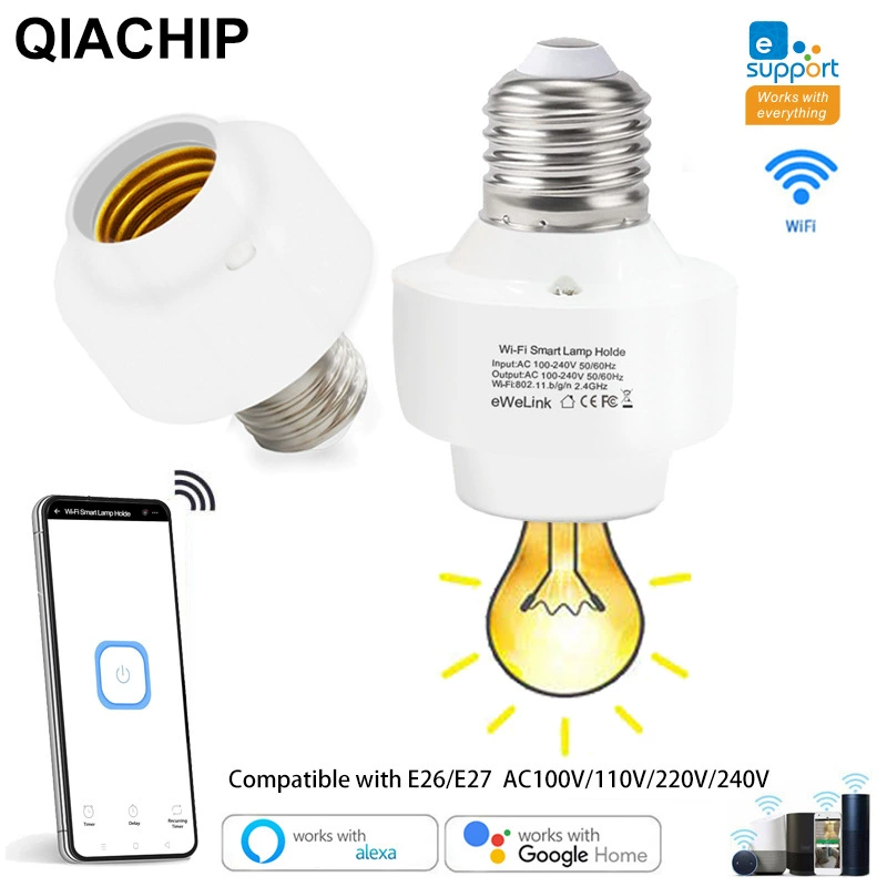 WiFi смарт-патроны пульт дистанционного управления переключатель наконечников света E26/E27 универсальный небольшой объем легко микро-подключен Ewelink