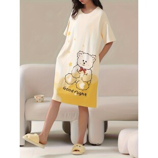 D 25798 Cartoon Short Sleeve Sleep Dress ��ͨ˯ȹ �羳���l