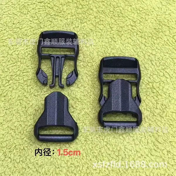 Manufacturer's New 5-Point Plastic Buckle, 15mm Plastic Webbing Adjustment Buckle, 1.5cm Luggage Accessories Safety Clasp
