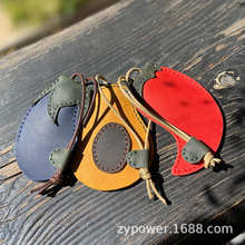 创意可爱蔬菜水果仿真皮革钥匙扣钥匙收纳包茄子辣椒牛油果钥匙扣