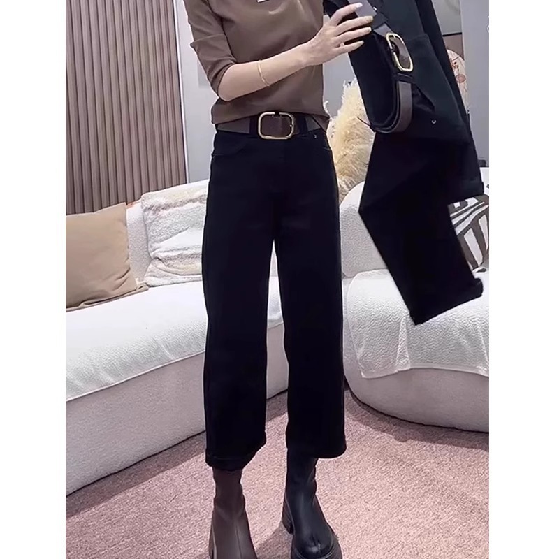 大码女装牛仔裤女高腰宽松显瘦哈伦裤子ins潮|undefined