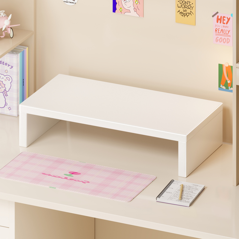 Desktop Computer Elevated Stand, Laptop Screen Riser, Base Stand, Office Desk Monitor Shelf