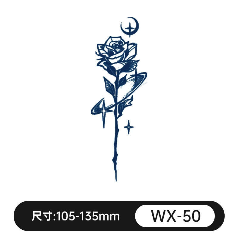 Waterproof fresh retroreflective herbal tattoo stickers for men and women, long-term effect
