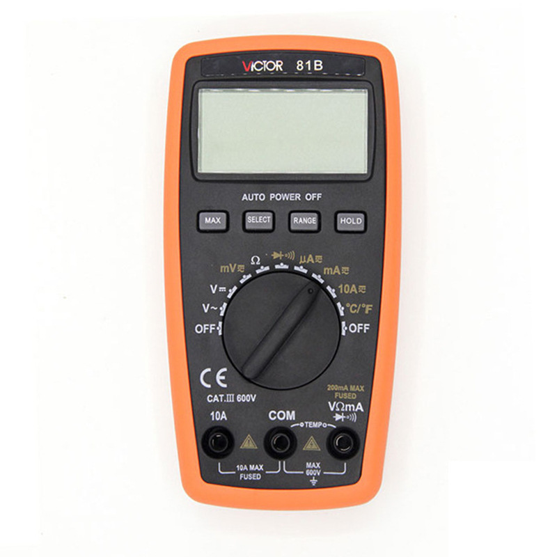 胜利VC86B智能型万用表/USB接口/可测电容/频率/温度 数显多用表