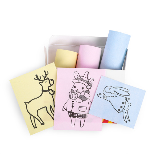 Phomemo 50 53mm T02/M02X self-adhesive printing paper thermal paper pattern stickers three rolls in a box