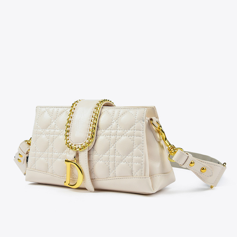 Klassieke diamanten damestas met grote capaciteit, lichte luxe nieuwe stijl, veelzijdige en sfeervolle diamanten schoudertas_voghion.com