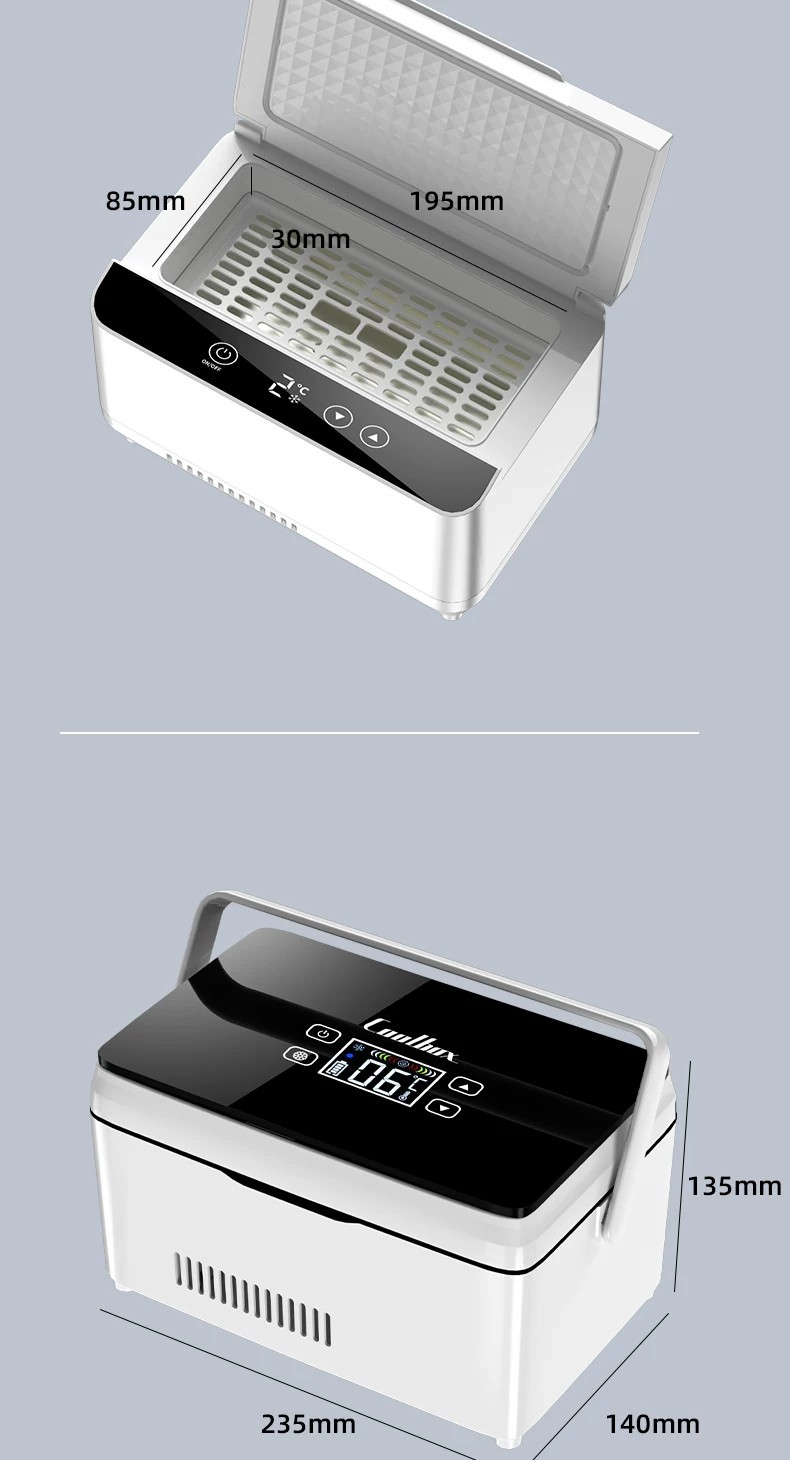 Portable Insulin Refrigeration Box for Car and Home Use, Rechargeable, Large Capacity, Dedicated Medicine Refrigeration Box for Travel