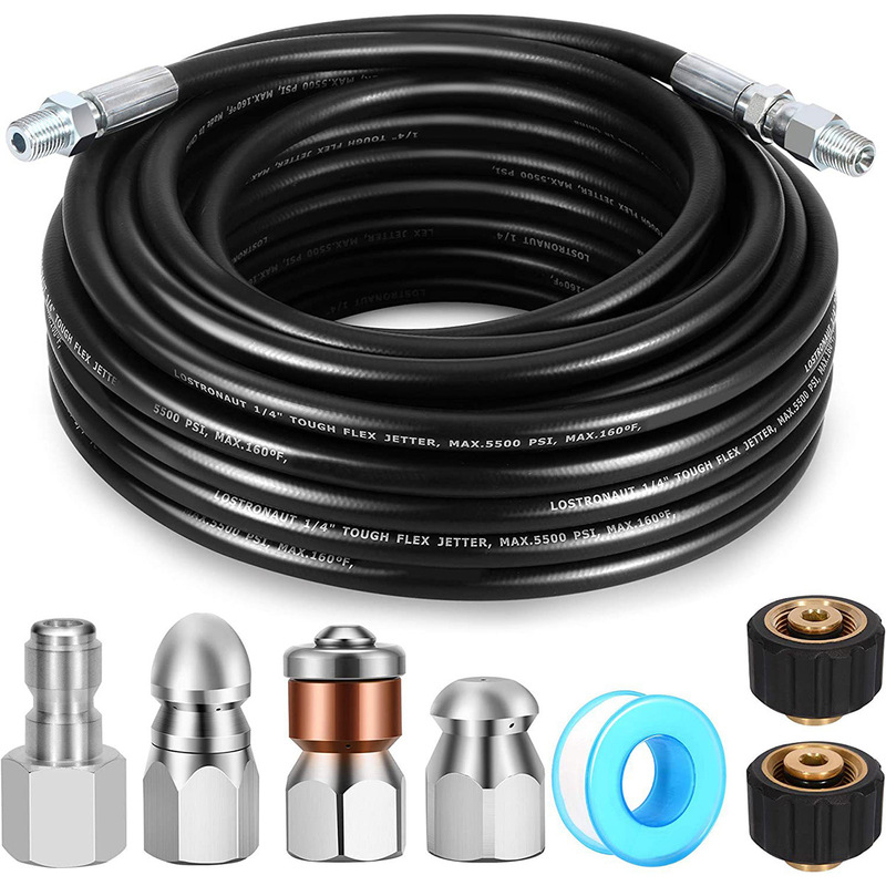 15m Sewer Injector Kit Drain Cleaner Tools Blocking Plug Remover Pressure Washing Hose 15m Sewer Injector Kit Drain Cleaner Tools Blocking Plug Remover Pressure Washing Hose