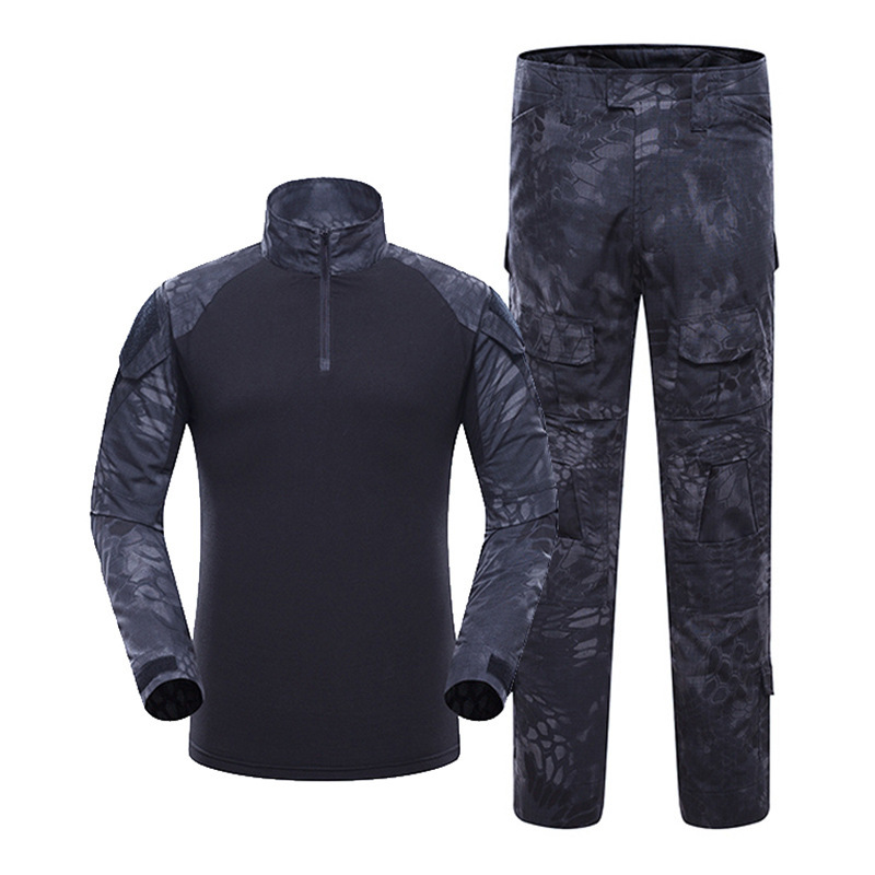 Tactical Frog Suit Herren-Camouflage-Kampfuniform-Set – Langärmlige Multicam-Outdoor-Trainingsausrüstung mit atmungsaktivem Stoff zum Wandern und Überleben_voghion.com