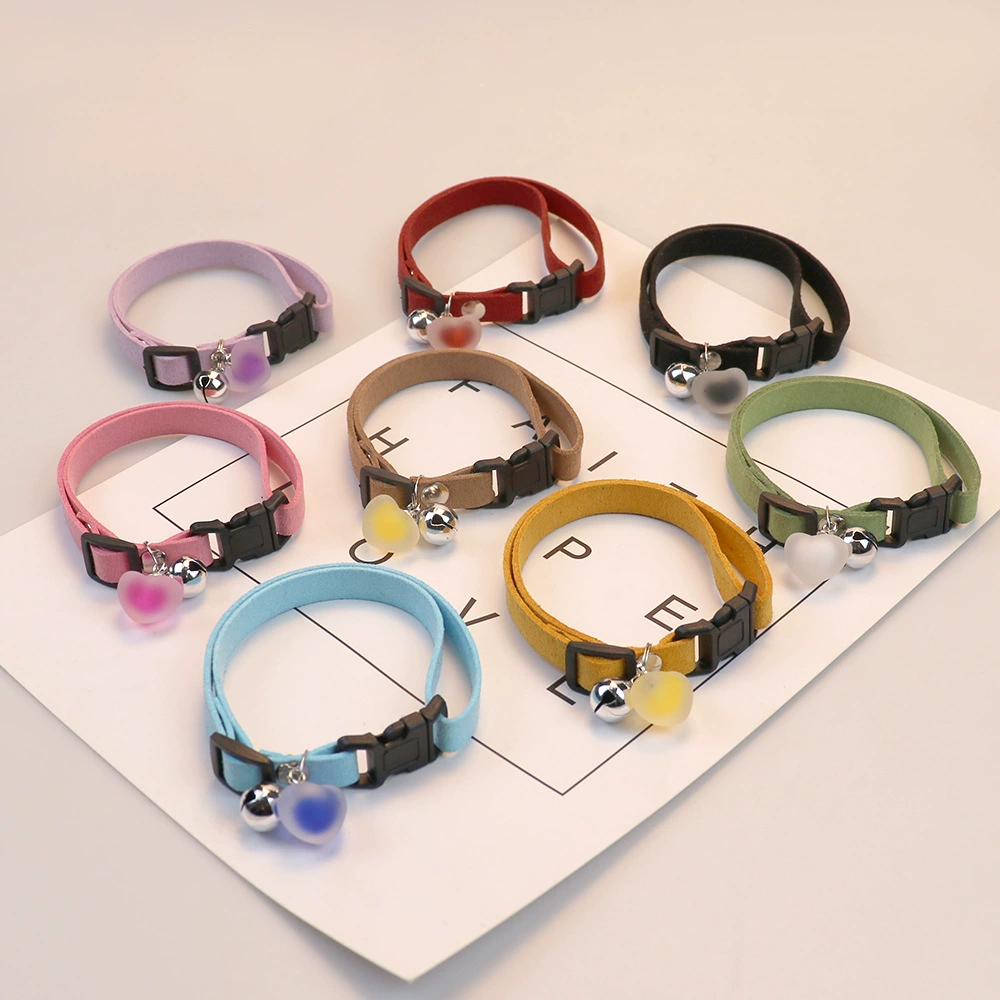 Домашнее животное красочный воротник корейский бархат Любовь колокольчик ошейник собака кошка воротник ювелирный воротник завод прямых продаж