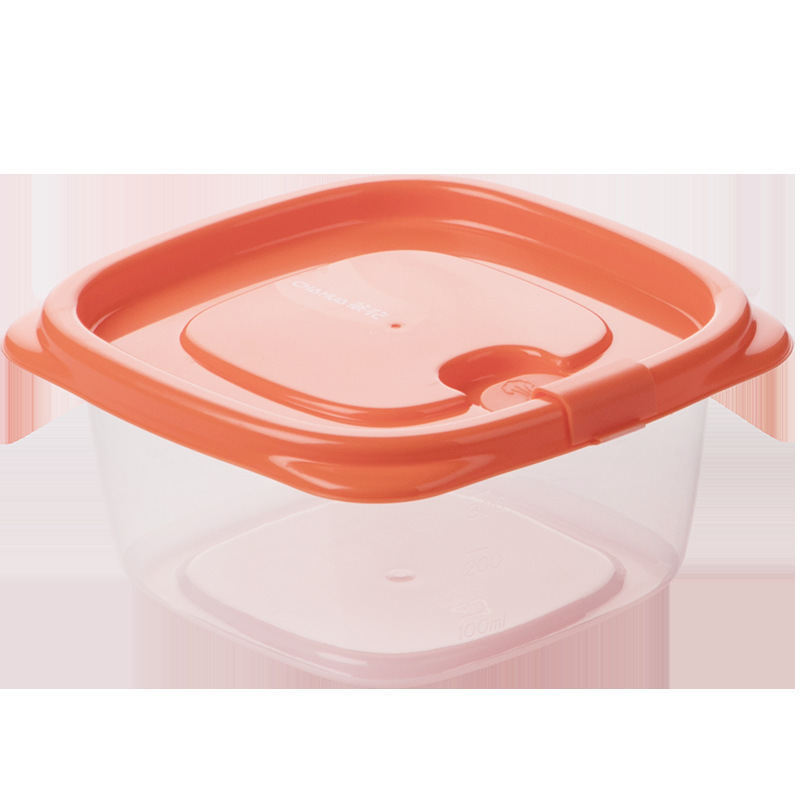 Camellia con cubierta caja de almacenamiento de refrigerador caja de congelación de alimentos rectangular cocina caja de almacenamiento de plástico fresco