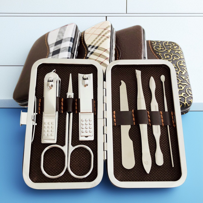 Wholesale trim nail clippers seven-piece nail tool set gift nail clippers nail clippers 7-piece overprint logo