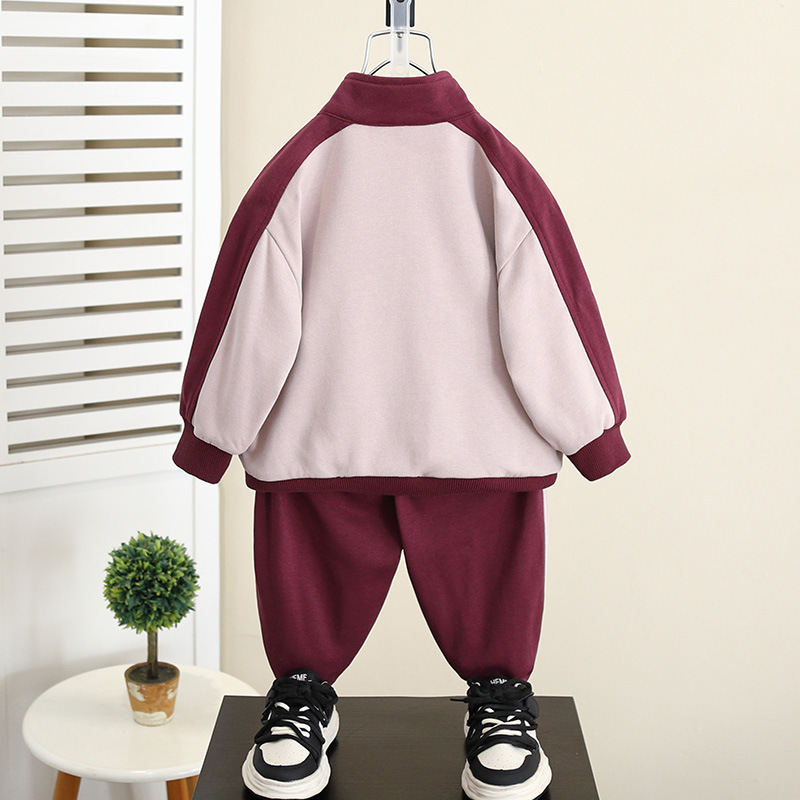 5971 Traje de suéter de otoño para niños a principios de otoño, ropa deportiva hermosa y de moda para niños de dos piezas