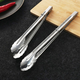 Stainless steel bread clip 7-inch plum mini food clip outdoor barbecue carbon clip food clip barbecue clip wholesale
