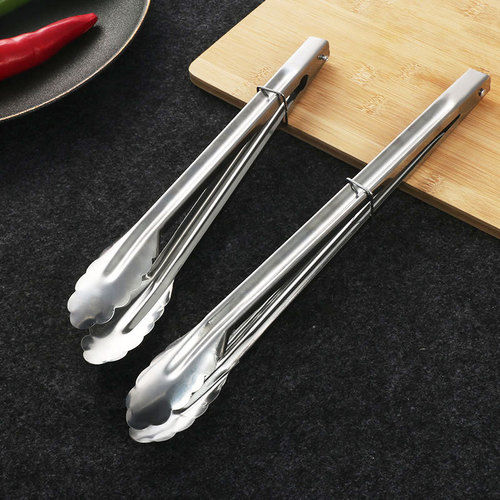 Stainless steel bread clips 7-inch plum blossom mini food clips outdoor barbecue carbon clips food clips barbecue clips wholesale