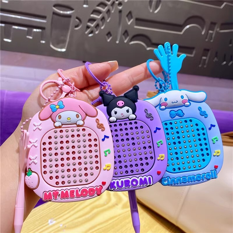 Creative New Style Stress-Relief Magnetic Steel Ball Drawing Board Keychain Cute Backpack Pendant Car Keychain Gift Wholesale