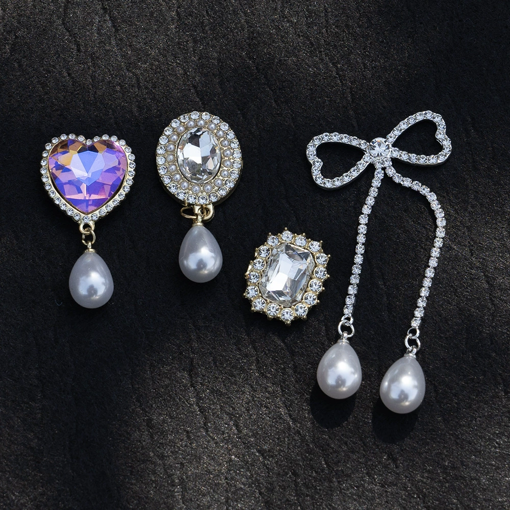 Metal accessory pearl, pendant with bow, DIY