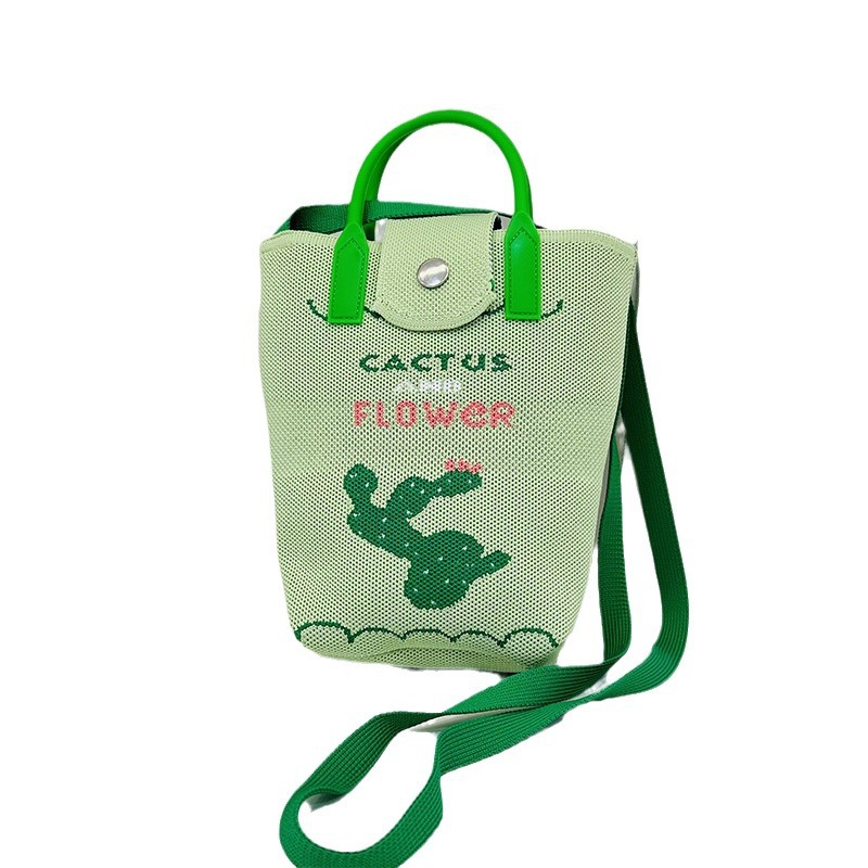 Bolso para teléfono móvil 2024 verano nuevo bolso de mensajero tejido diseño de nicho femenino fuera de la calle para jugar bolso portátil de estudiante