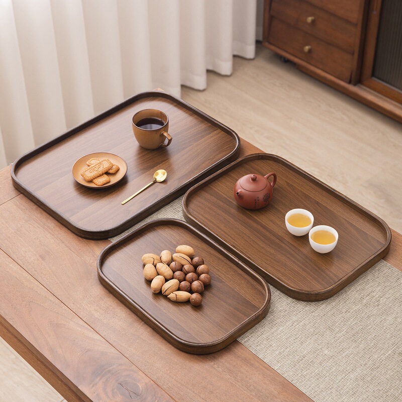 Bbq Catering Store Candy Snack Tray Bamboo Wooden Household Tea Set Water Cup Storage Tray Rectangular Bbq Catering Store Candy Snack Tray Bamboo Wooden Household Tea Set Water Cup Storage Tray Rectangular