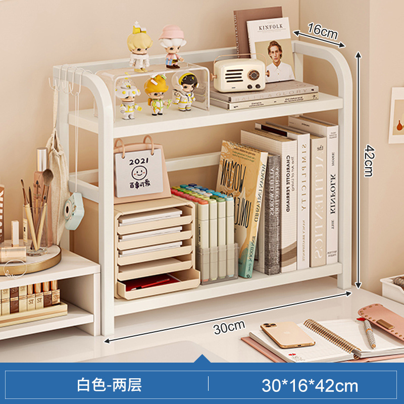 Estantería Escritorio Escritorio Escritorio Estante de almacenamiento Escritorio Oficina Dormitorio de estudiantes Libros Cosméticos Estante de acabado de hierro