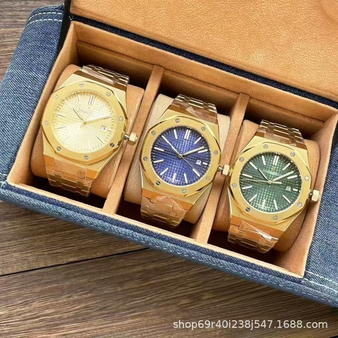Cross-Border Ap Royal Oak Watch 15500-15400 Watch Fully Automatic Mechanical Men's Steel Strap Dropshipping