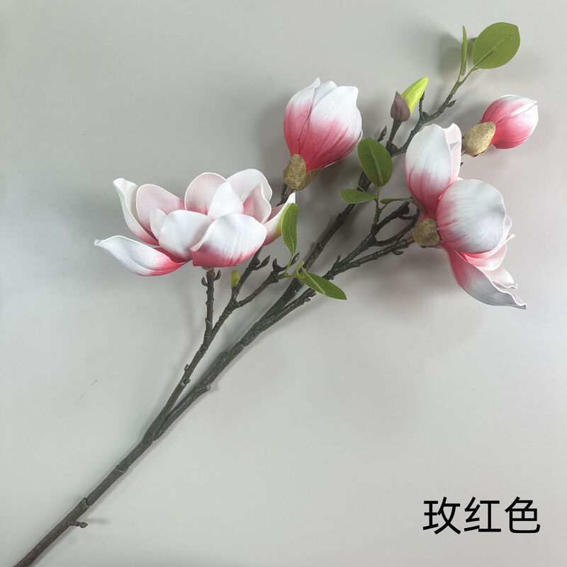 新しいマグノリア造花シングルマルチヘッドマグノリア造花卸売ホームウェディング風景装飾写真撮影|undefined