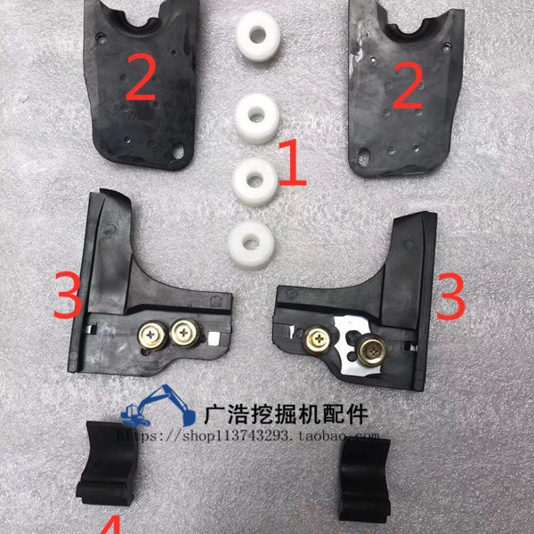 挖掘机配件住友SH120/200/220-3A3/Z3滑轮轨道前挡玻璃橡胶固定件