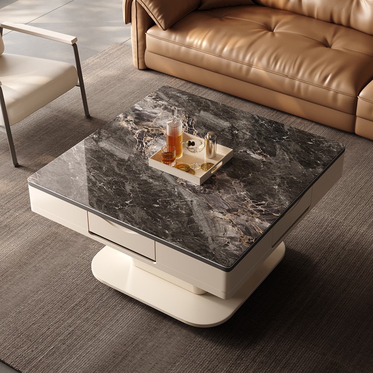 Mesa de centro de elevación multifuncional, placa de roca, mesa de mahjong automática eléctrica, sala de estar integrada, mesa de comedor para el hogar, máquina de mahjong de tres propósitos