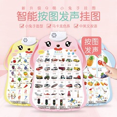 Talking Rabbit Sound Map Early Education Sound Map Picture for Children, Brain-Teasing Character Recognition Pinyin Chinese Character Map