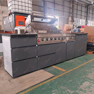 Cross-Border Outdoor Operating Table Sun-Resistant Storage Cabinet Barbecue Party 304 Stainless Steel Rock Slab Outdoor Cabinet