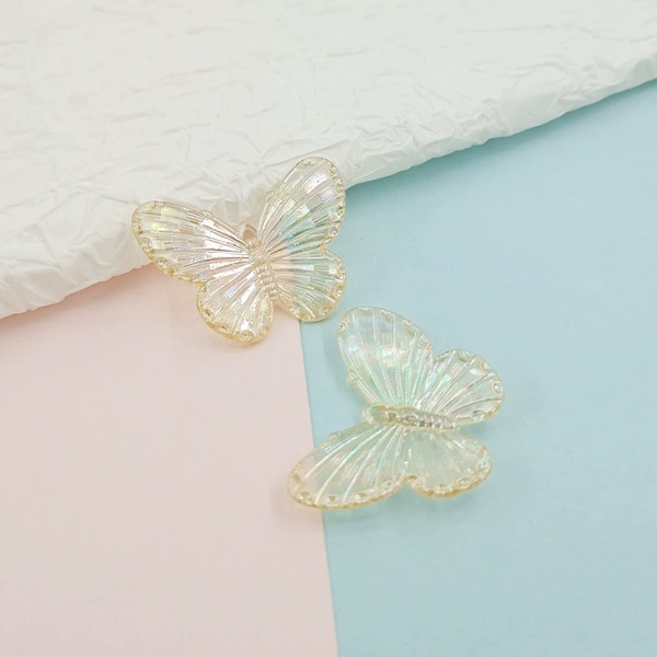Transparent champagne AB plating butterfly