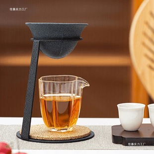 Non-Porous Tea Strainer for Home Use, Tea Filter, Tea-Water Separation, Creative Stand, Japanese-Style Small Green Tangerine Teapot