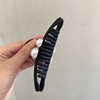 Retro black elegant advanced hairgrip from pearl, big crab pin, shark, high-quality style, bright catchy style