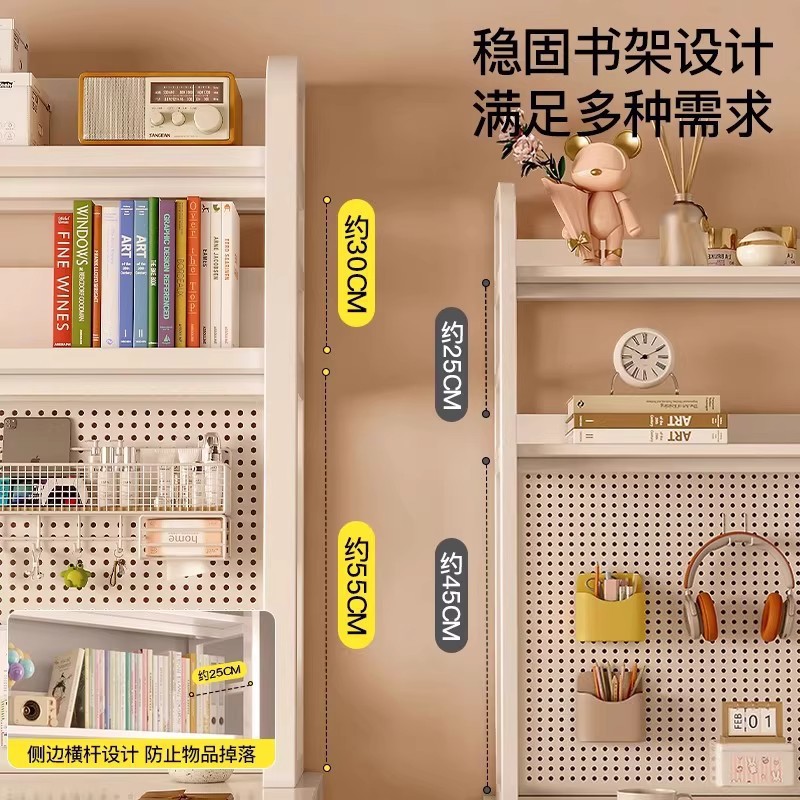 Escritorio de madera maciza, estantería, escritorio de computadora con tablero de agujeros, escritorio de dormitorio doméstico, escritorio de escritura para estudiantes