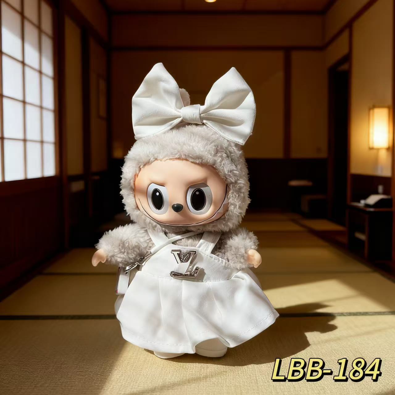 Solo 17cm de tela de seda de peluche de marca una, dos y tres generaciones de ropa de muñeca de tela de labu muñeca en un conjunto de falda image 17