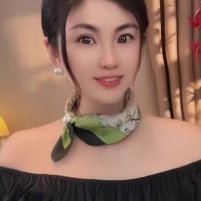 新商品の百合の小さい尾の真珠の磁気はボタンのスカーフの女性の春夏にシャツの職業を組み合わせて薄いマフラーを飾ります。|undefined