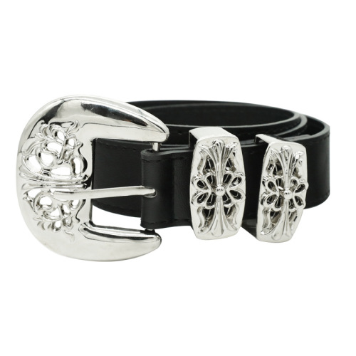 Retro inlaid rhinestone love single belt hot girl sweet new Y2K disco student jeans belt