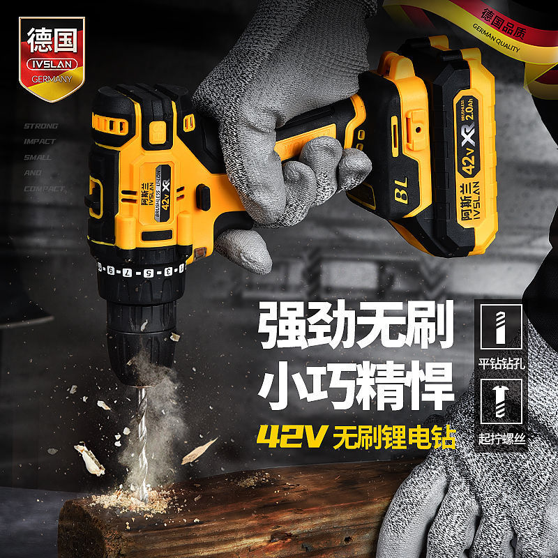 德国阿斯兰手电钻电动螺丝刀充电式电起子双速12v锂电钻工业手钻