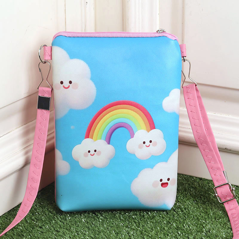 Double pull shoulder bag rainbow