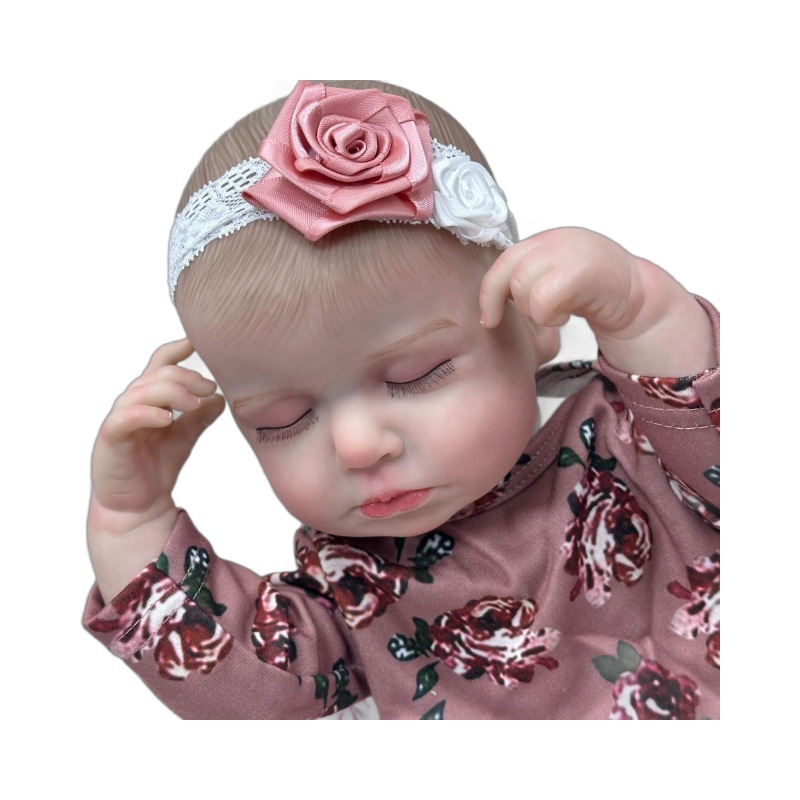 Muñeca fresca muñeca lavada con agua nueva muñeca de 20 pulgadas grande simulación de muñeca para bebés pesados y tranquilizadores cambiando de ropa de cama de cama transfronteriza